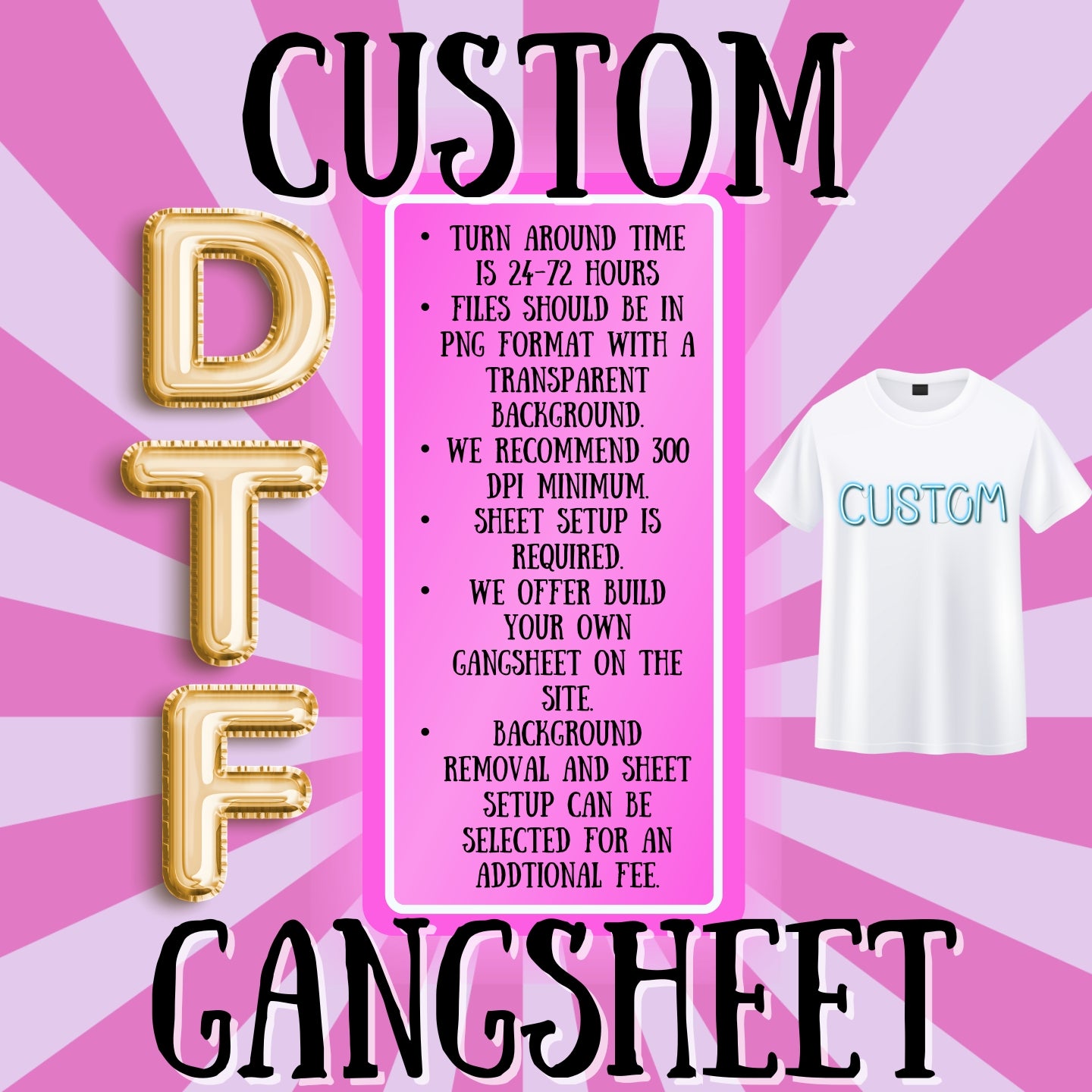 UPLOAD YOUR OWN GANGSHEET