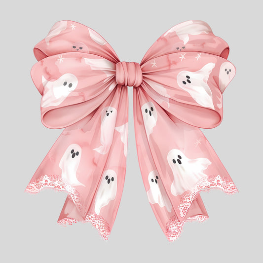 Cute Pink Ghost Bow